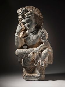 Pensive Bodhisattva (image 2 of 8), between c.200 and c.300. Creator: Unknown