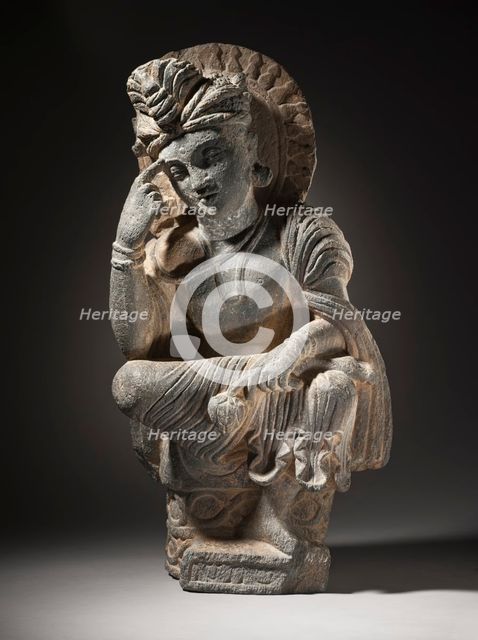 Pensive Bodhisattva (image 2 of 8), between c.200 and c.300. Creator: Unknown.
