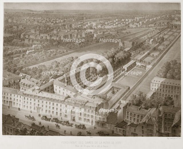 Pensionnat des dames de la mere de Dieu, Paris, 1867. Artist: Anon