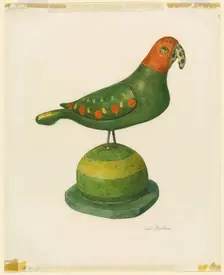 Pensylvania German Carved Bird, 1935/1942. Creator: Carl Strehlau