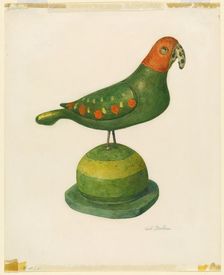 Pensylvania German Carved Bird, 1935/1942. Creator: Carl Strehlau