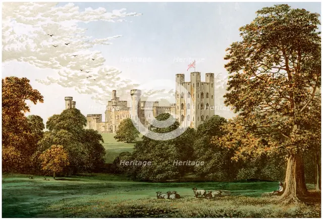 Penrhyn Castle, Caernarvonshire, Wales, home of Lord Penrhyn, c1880. Artist: Unknown