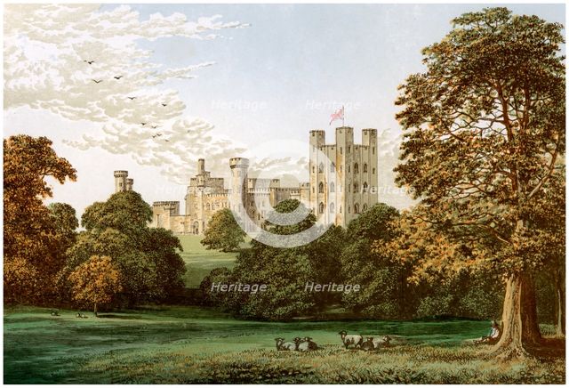 Penrhyn Castle, Caernarvonshire, Wales, home of Lord Penrhyn, c1880. Artist: Unknown