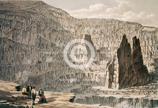 Penrhyn Slate Quarries, near Bangor, c1852. Creator: Alfred Sumners.