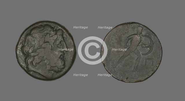 Pentokion (Coin) Depicting the God Zeus, after 210 BCE. Creator: Unknown.