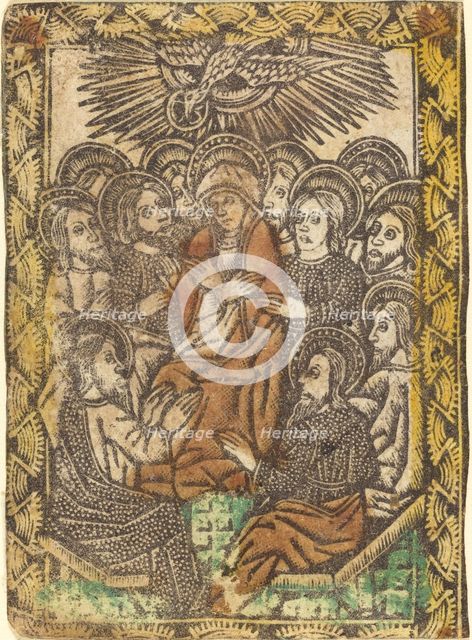 Pentecost, 1460/1480. Creator: Master of the Borders with the Four Fathers of the Church.