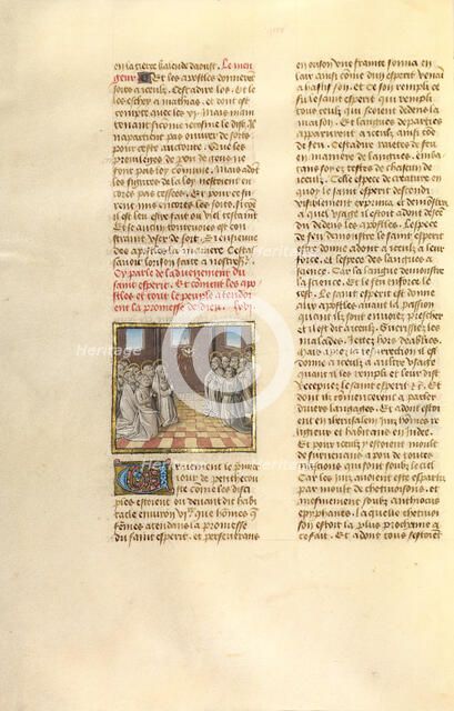 Pentecost; Miroir Historial, about 1475. Creator: Unknown.