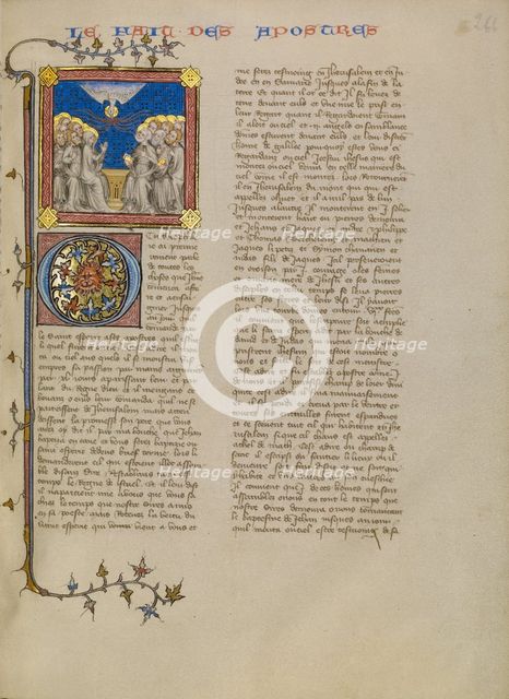 Pentecost, about 1360-1370. Creator: Master of Jean de Mandeville.