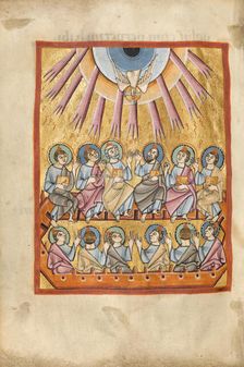 Pentecost; Benedictional, about 1030-1040. Creator: Unknown