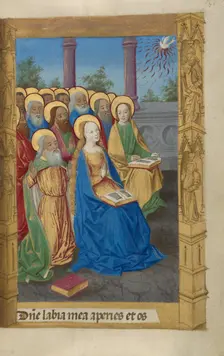 Pentecost; Book of Hours, 1478. Creator: Master of Guillaume Lambert