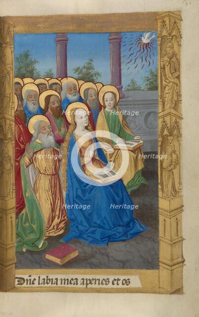 Pentecost; Book of Hours, 1478. Creator: Master of Guillaume Lambert.