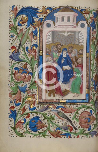 Pentecost; Book of Hours, about 1450-1455. Creator: Master of Wauquelin's Alexander.