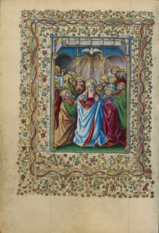 Pentecost; Book of Hours, about 1460. Creator: Unknown