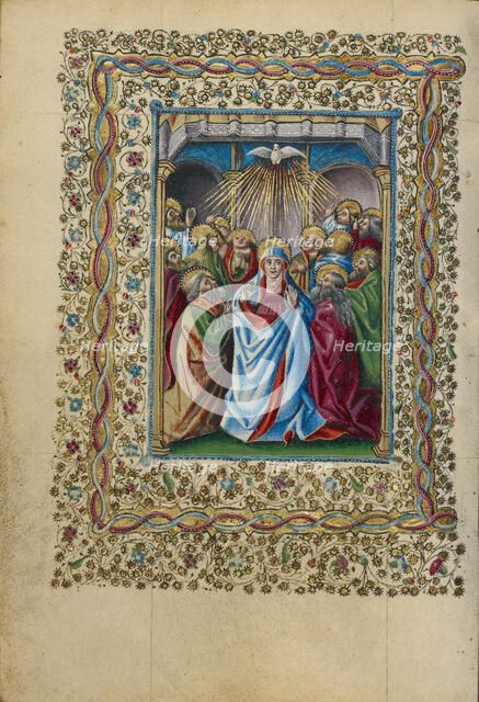 Pentecost; Book of Hours, about 1460. Creator: Unknown.