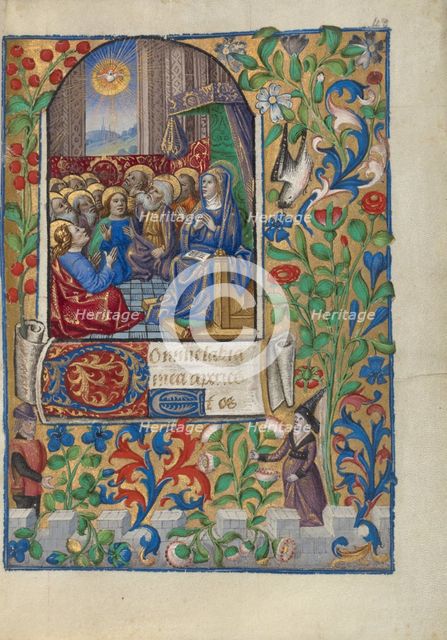 Pentecost; Book of Hours, about 1480-1490. Creator: Georges Trubert.