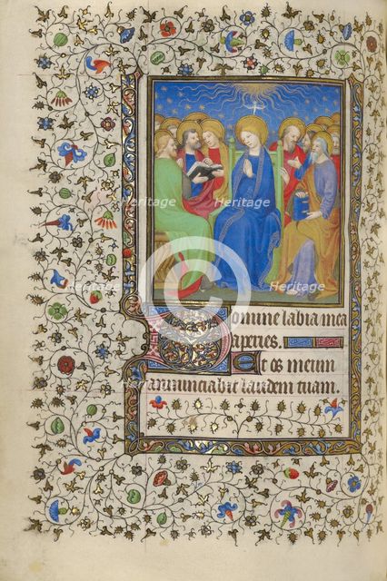 Pentecost; Book of Hours, about 1415-1420. Creators: Boucicaut Master, Workshop of the Boucicaut Master.