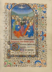 Pentecost; Book of Hours, about 1420-1430. Creator: Master of the Harvard Hannibal