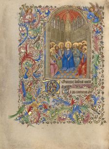 Pentecost; Book of Hours, about 1420. Creator: Spitz Master