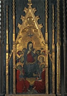 Pentecost end of an altarpiece of unknown procedence