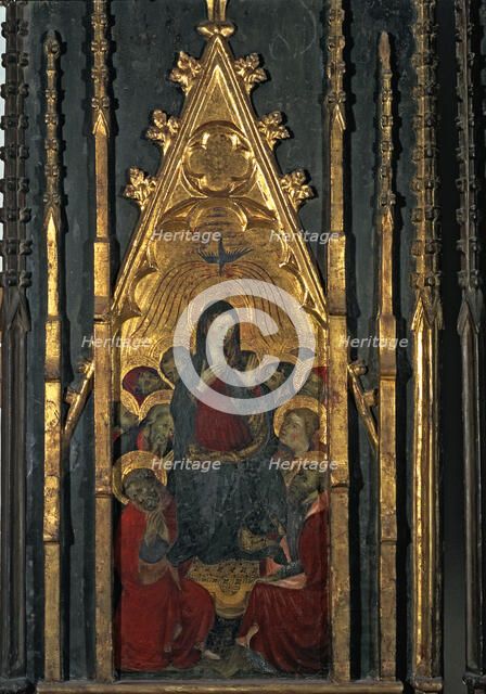 Pentecost', end of an altarpiece of unknown procedence.