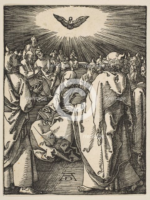Pentecost, from The Small Passion, ca. 1510. Creator: Albrecht Durer.