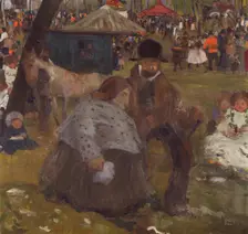 Pentecost Holiday Fair near Cracow, 1906. Creator: Witold Wojtkiewicz