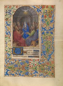Pentecost; Katherine Hours, about 1480-1485. Creator: Jean Bourdichon