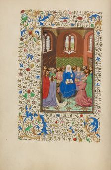 Pentecost; Llangattock Hours, 1450s. Creator: Master of Wauquelin's Alexander
