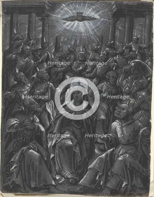 Pentecost [recto], c. 1600. Creator: Unknown.