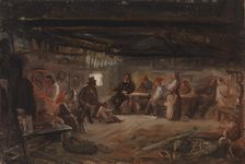 Pentti Lyytinen reads his poems, sketch, 1848. Creator: Robert Wilhelm Ekman