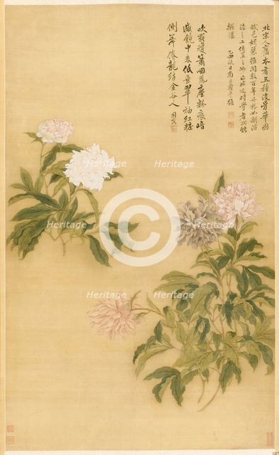 Peonies, 1685. Creator: Yun Shouping (Chinese, 1633-1690).