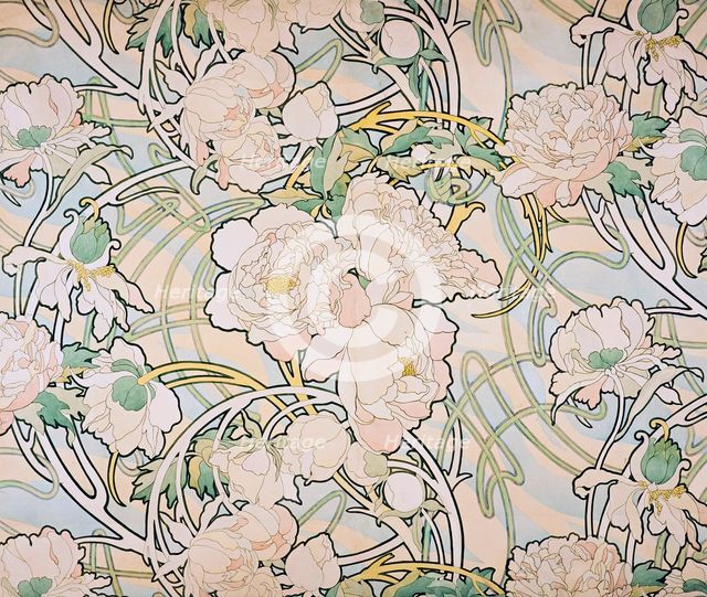 Peonies, 1897. Artist: Mucha, Alfons Marie (1860-1939)