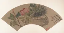 Peony, 19th century. Creator: Ren Xiong