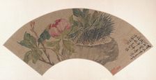 Peony, 19th century. Creator: Ren Xiong