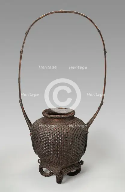 Peony Basket, 19th century. Creator: Unknown.