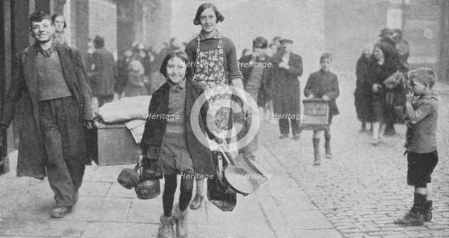 People made homeless by German bombing, Liverpool, World War II, 1941. Artist: Unknown
