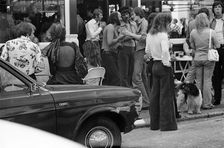 People outside a pub, Battersea, London, 1973. Artist: John Gay