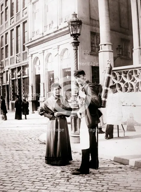 People of Brussels, 1898.Artist: James Batkin