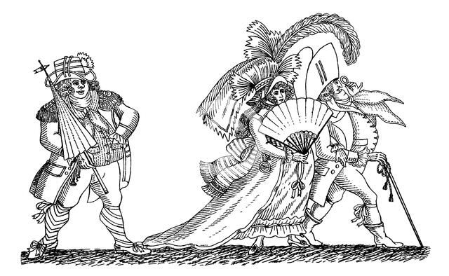 'People of consequence', 1794.Artist: John O'Keeffe