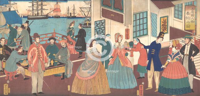 People of the Five Nations, 1861. Creator: Utagawa Yoshitora.