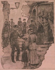 People on the Rialto Bridge, c1891. Creator: Unknown