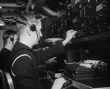 People Operating Equipment, 1943. Creator: British Pathe Ltd