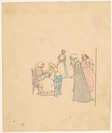 People admiring a baby, c.1880-c.1910. Creator: Anon