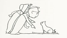 People and cat, 1899. Creator: Charles Robinson
