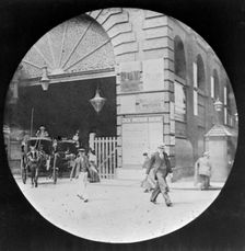 People and horse drawn vehicles in Ludgate Hill, City of London, c1909. Creator: Unknown