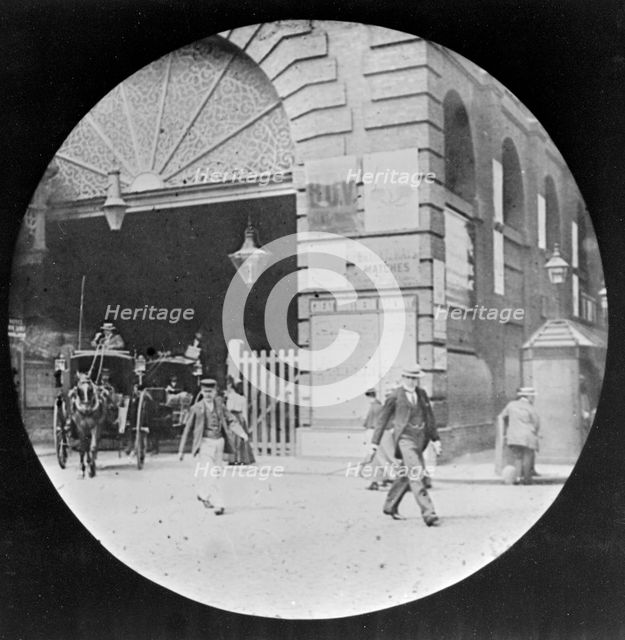 People and horse drawn vehicles in Ludgate Hill, City of London, c1909. Creator: Unknown.