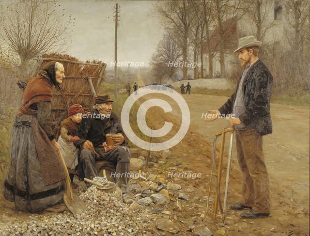 People by a Road, 1893. Creator: H. A. Brendekilde.