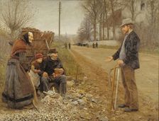 People by a Road, 1893. Creator: H. A. Brendekilde