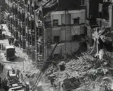 People Clearing Out Bomb Damage , 1942. Creator: British Pathe Ltd