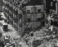 People Clearing Out Bomb Damage , 1942. Creator: British Pathe Ltd
